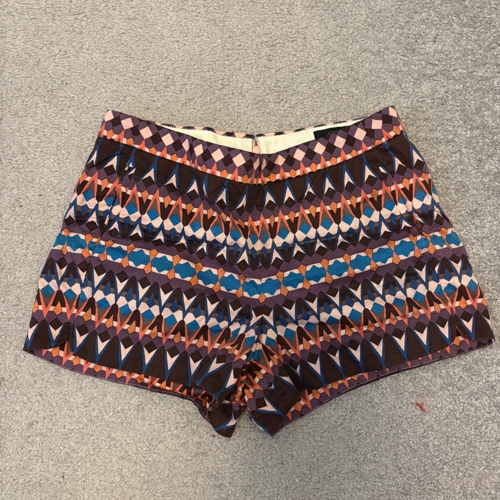 J. Crew Multicolor Geometric Printed Shorts